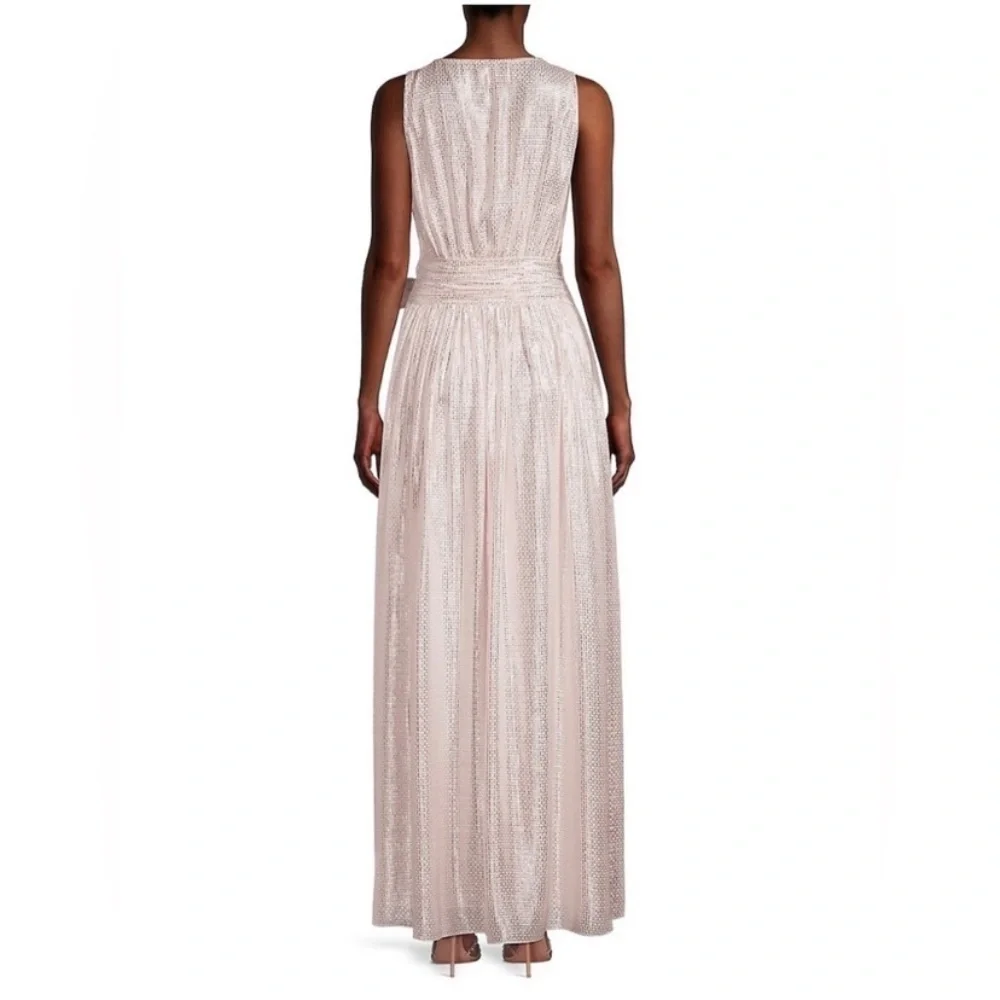 NWT Ramy Brook Callie Metallic High Low Dress
